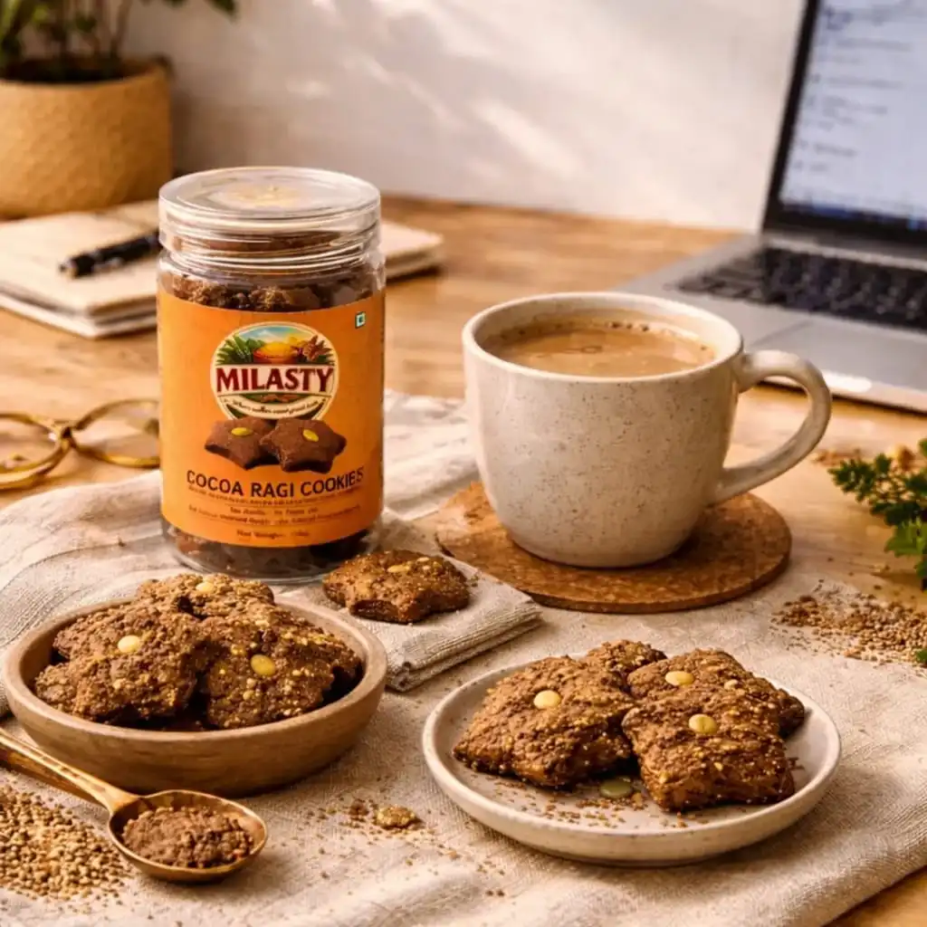 Healthy millet cookies for office snack